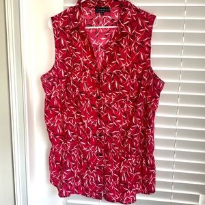 ELEMENTZ | Red/White/Black Sleeveless Top - 2X